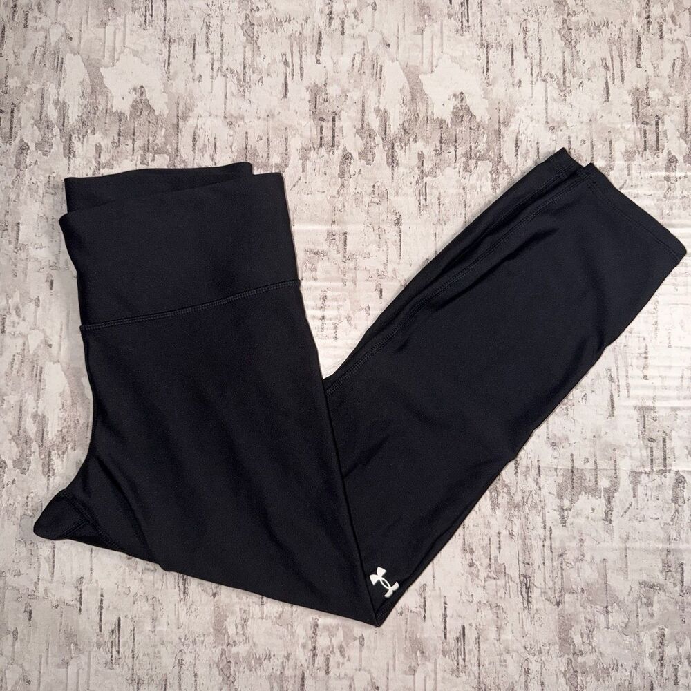 Under Armour Women’s Large Black Compression Leggings Athletic Workout Pants